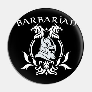 DnD Barbarian Class Symbol Print Pin