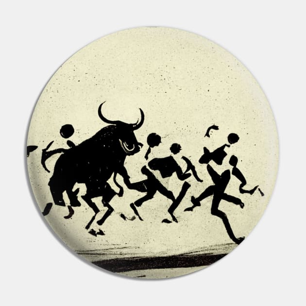 Abstract image of people running with the bulls in Spain. Pin by Liana Campbell