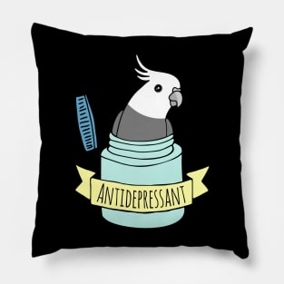 antidepressant grey cockatiel Pillow