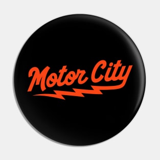 Detroit Orange 'Motor City' Baseball Script Fan T-Shirt: Rev Up Your Style with Detroit Baseball Pride! Pin