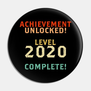 Funny Video Game 2020 New Years Achievement Unlocked Gaming Pin