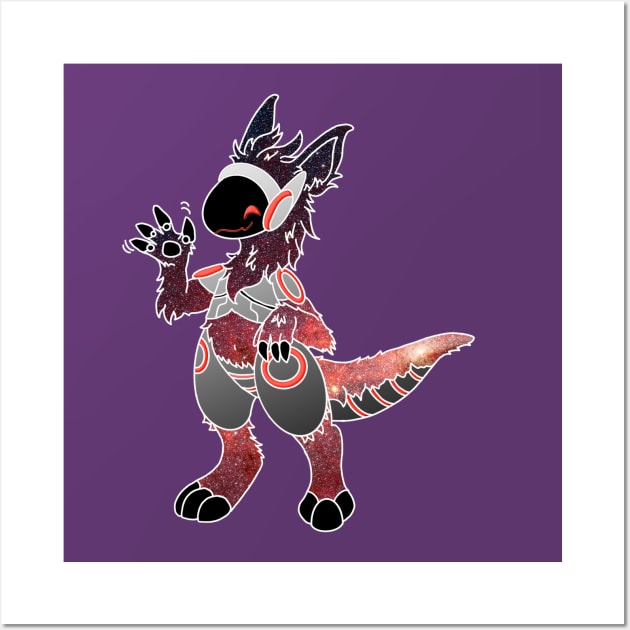 Protogen Fursuit Furry Fursona Cosmic Red stars - Protogen