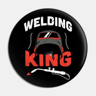 Welding king / Funny Welder present / Welder gift idea / Union Worker Gift / man metal worker Pin