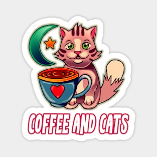 Coffee and Cats Magnet