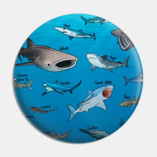 Shark Species Pin