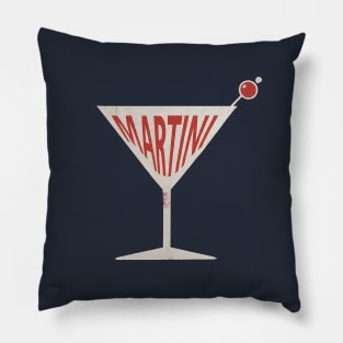 Vintage Martini Glass Pillow