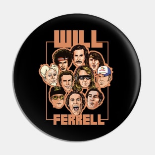 will ferrell many face Pin