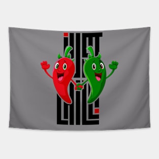 Just Red and Green Chilli Tapestry