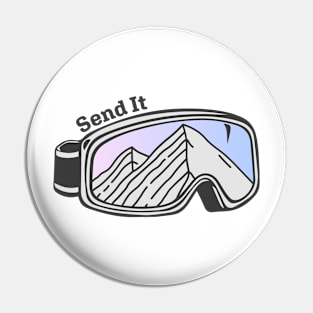 Sunset Mountain Ski Goggles | Send It Pin