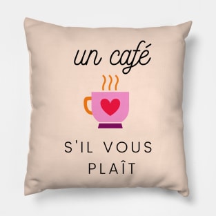 Café coffee lover French cafeteria shop Paris SVP Pillow