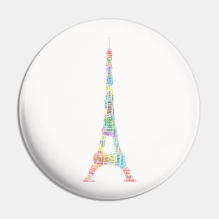 Eiffel Tower Travel Text Word Cloud Pin