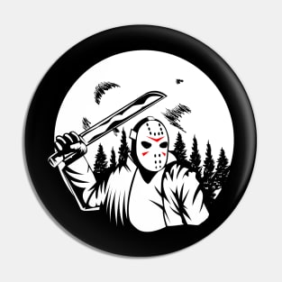 Machete Moon Pin