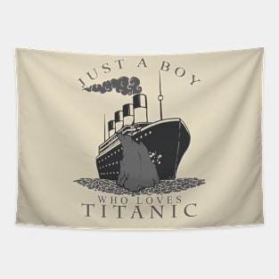 just a boy who loves titanic Tapestry