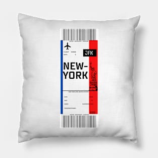 Boarding pass for New York Pillow