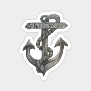 Refuse to Sink Anchor Drawing Magnet