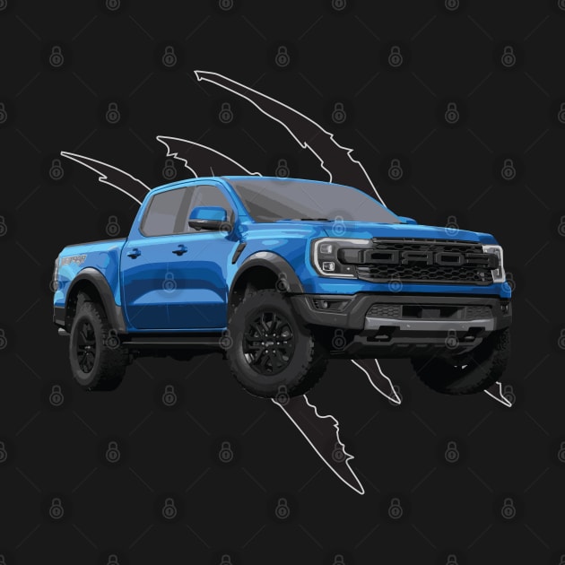 Raptor Ranger SVT V8 USA blue lighting - Ford Raptor Svt - T-Shirt ...