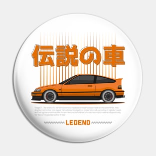 Midnight Racer Orange CRX JDM Pin