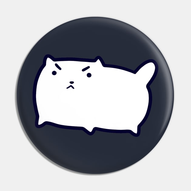 Angry Tiny White Cat Pin by saradaboru