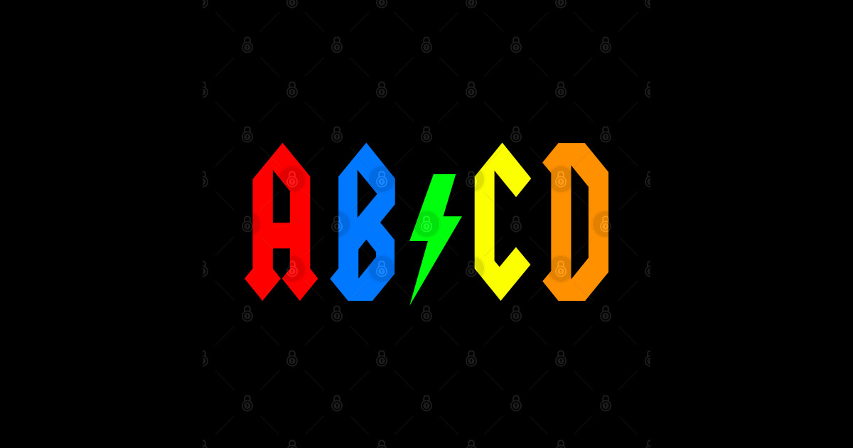 ABCD Kids - Acdc - Sticker | TeePublic