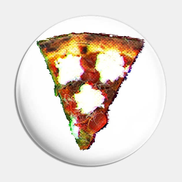 Pizza Slice Snack Glitch Pin by SABREart