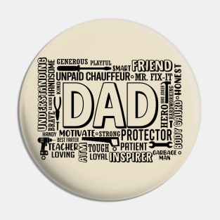 Dad Definitions | Best Dad | Father's Day Gift | Dad Birthday Gift Pin