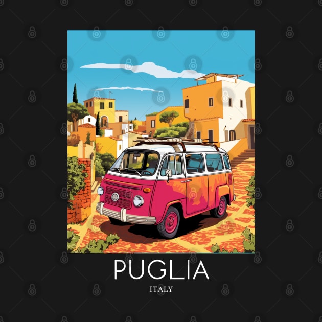 A Pop Art Travel Print of Puglia - Italy by Studio Red Koala