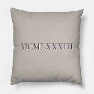 Roman Numeral 1983 Pillow