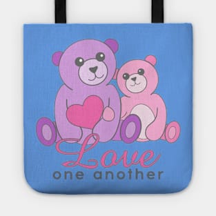 Love One Another Teddy Bears Tote