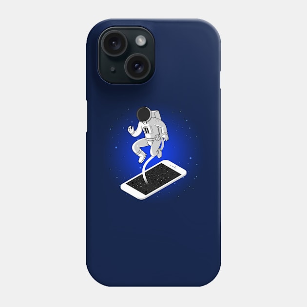 Astronaut Illustration Design Phone Case by CANVAZSHOP