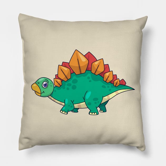 Stegosaurus Dinosaur Pillow by Mako Design 