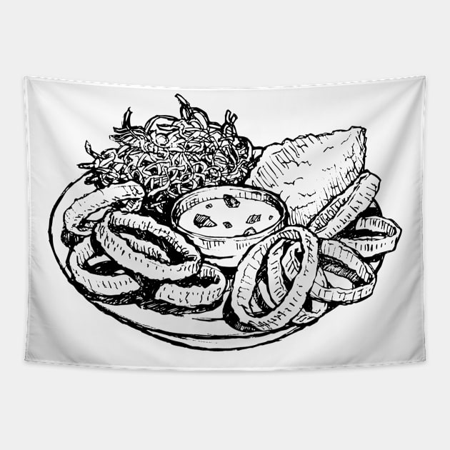 fast food dish Tapestry by Yerlanio