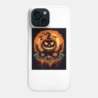 possessed pumpkin during halloween Phone Case