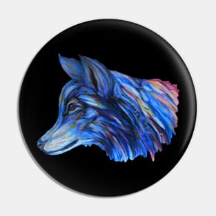 Blue Wolf Pin