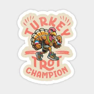 Turkey Trot Champion Thanksgiving Running Magnet