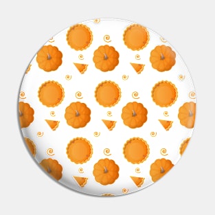 Pumpkin pie seamless pattern in cartoon style Pin