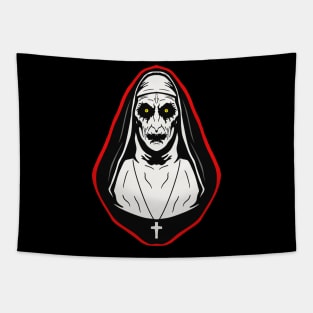 scary nun Tapestry