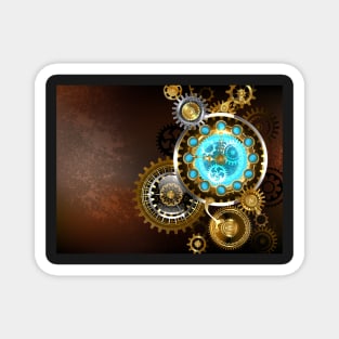 Steampunk Unusual Clock with Gears Magnet