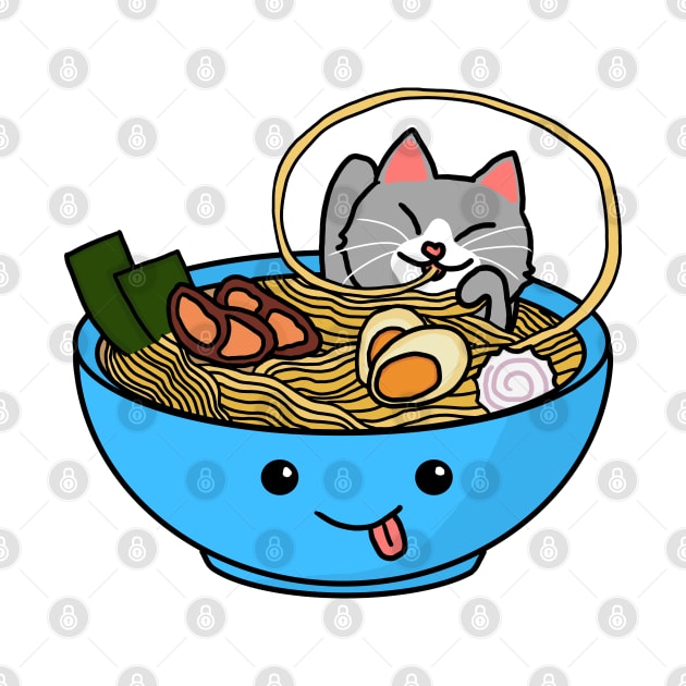 Cat and Ramen by yuki123541