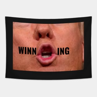 Funny Donald Trump Saying WINNING Facemask Political Humor Tapestry