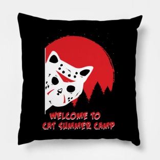 Cat Summer Camp Pillow