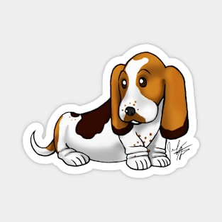 Dog - Basset Hound - Tri-Color Magnet