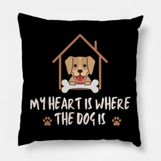 I Heart Puppies There Home In My Heart Pillow