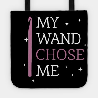 My wand chose me crochet Tote