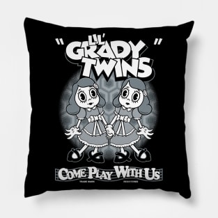 Lil Grady Twins - Creepy Cute - Spooky Goth Horror - Vintage Cartoon Pillow