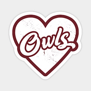 Vintage Owls School Spirit // High School Football Mascot // Go Owls Magnet