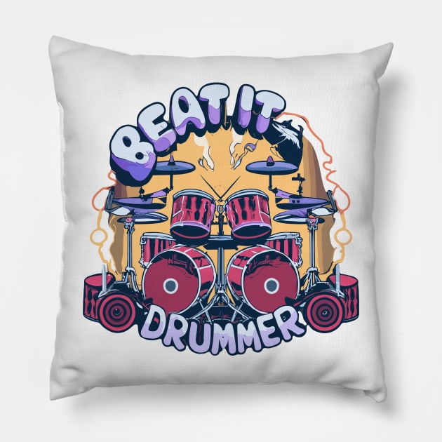 beat it drummer Pillow by NegVibe