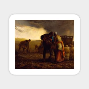 The Potato Harvest - Jean-François Millet Magnet