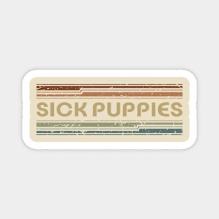 Sick Puppies Retro Lines Magnet