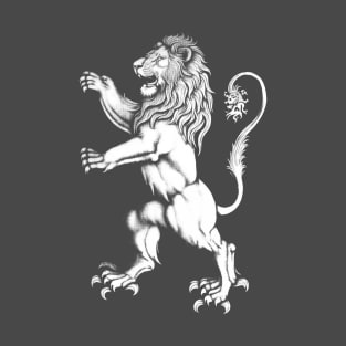 Heraldic Lion Rampant White T-Shirt