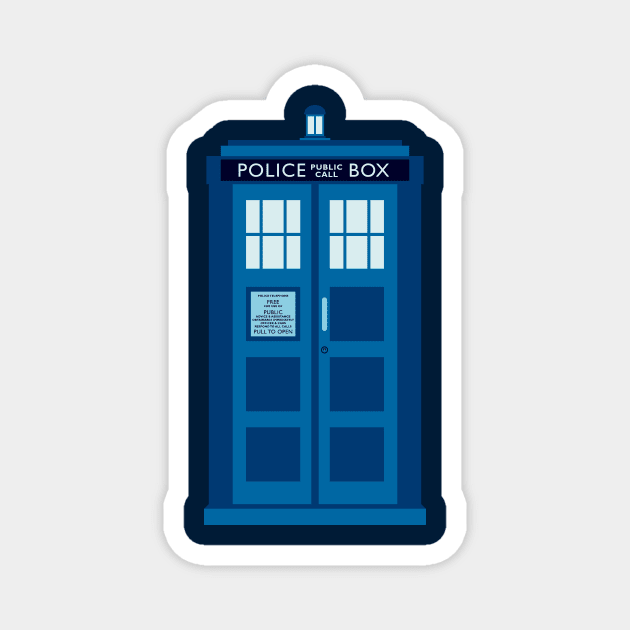 The Blue Police Box Magnet by StudioInfinito